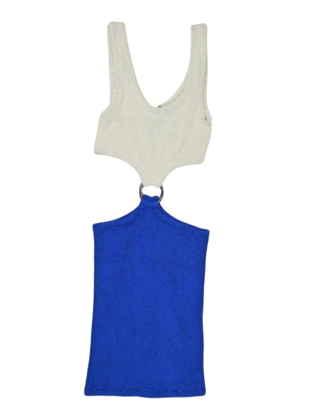 Hunza G Pretty Woman Cutout Dress in Blue White